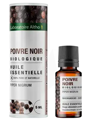 Laboratoire Altho Huile Essentielle Poivre Noir Bio 5ml