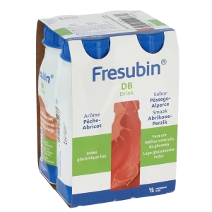 Fresubin Db Drink Nutriment Pêche Abricot 4bouteilles/200ml