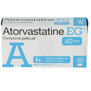 Atorvastatine Eg Labo 40 Mg, Comprimé Pelliculé