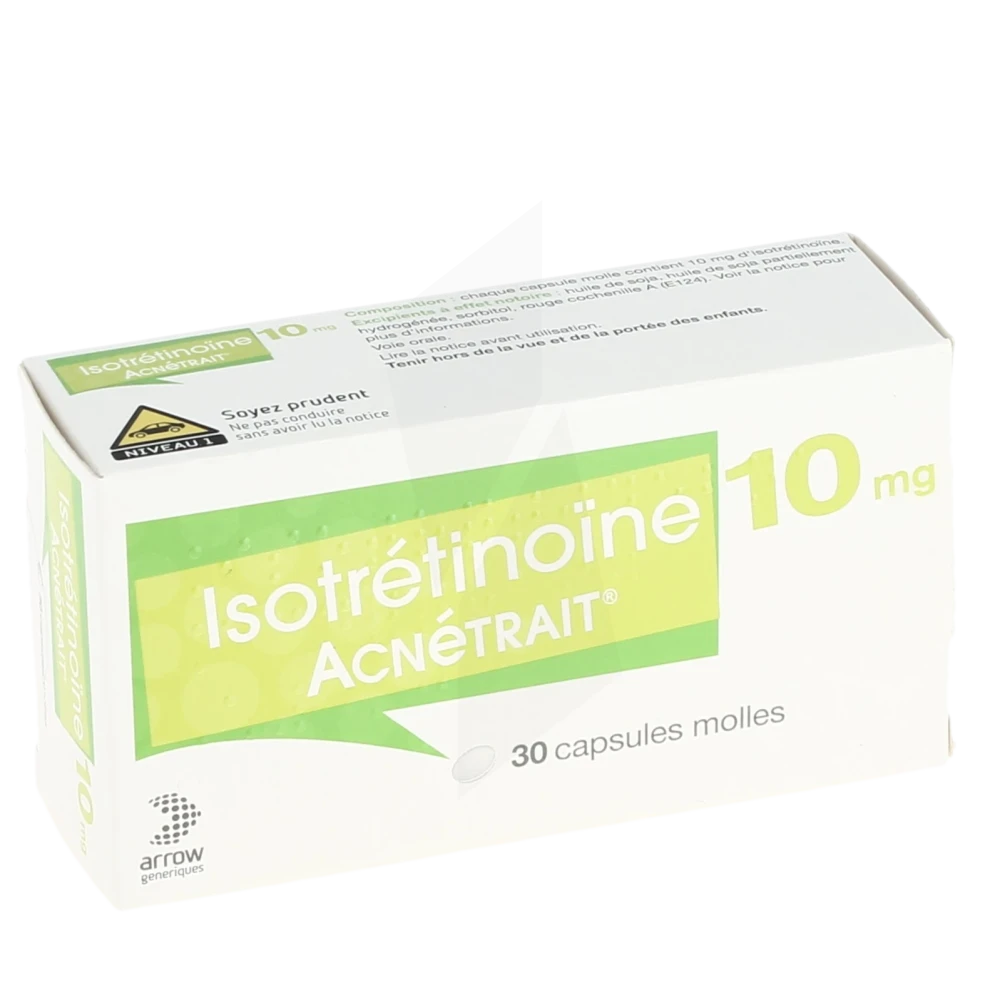 Isotretinoine Acnetrait 10 Mg, Capsule Molle