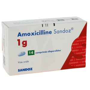 Amoxicilline Sandoz 1 G, Comprimé Dispersible