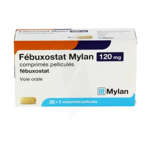 Febuxostat Mylan 120 Mg, Comprimé Pelliculé