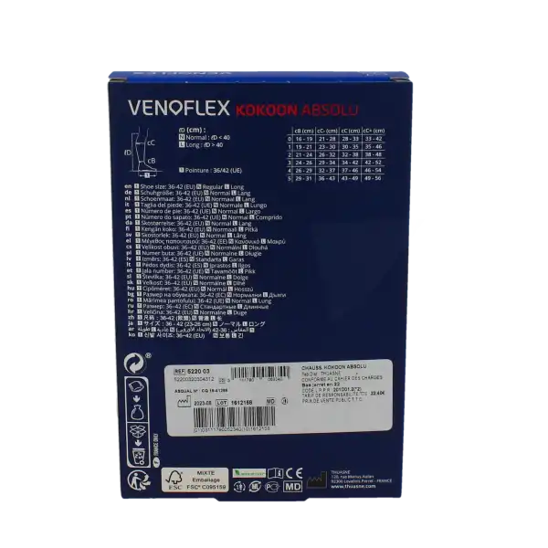 Venoflex Kokoon Absolu 2 Chaussette Femme Beige Naturel Taille 3n
