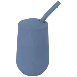 Happy Cup Avec Paille Et Couvercle Indigo