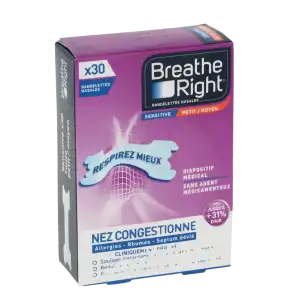 Breathe Right Bandelettes Nasales Sensitive B/30 à VILLENAVE D'ORNON