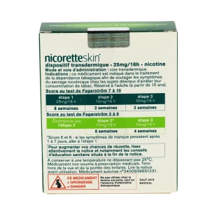 Nicoretteskin 25 Mg/16 H Dispositif Transdermique B/28