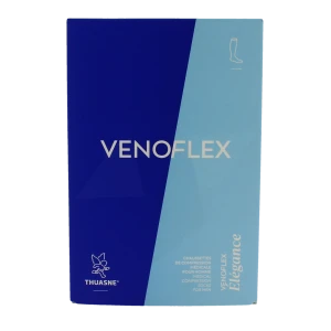 Venoflex Elegance 2 Chaussette Maille Côtelée Homme Noir Taille 3n+