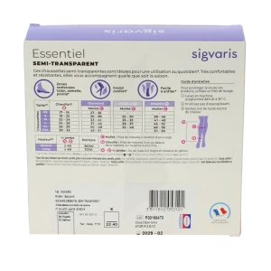 Sigvaris Essentiel Semi-transparent Chaussettes  Femme Classe 3 Dune X Large Normal