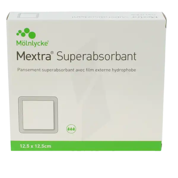 Mextra Superabsorbant Pansement Super Absorbant 12,5x12,5cm B/10