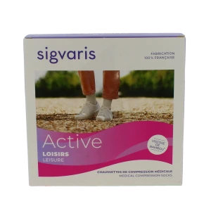 Sigvaris Active Loisirs Chaussette Classe 2 Femme Rose Pêche Normal M