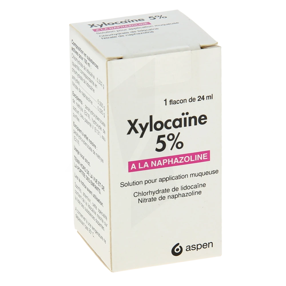 Xylocaine 5 Pour Cent A La Naphazoline, Solution Pour Application Muqueuse