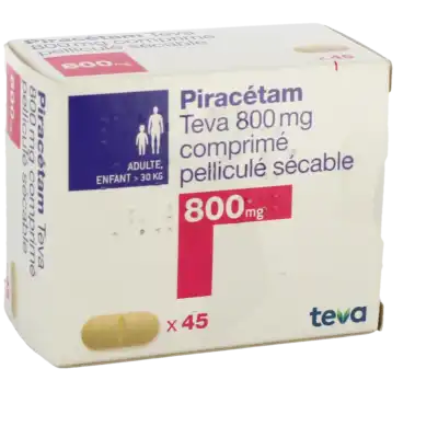 Piracetam Teva 800 Mg, Comprimé Pelliculé Sécable à LE LAVANDOU