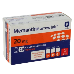 Memantine Arrow Lab 20 Mg, Comprimé Pelliculé