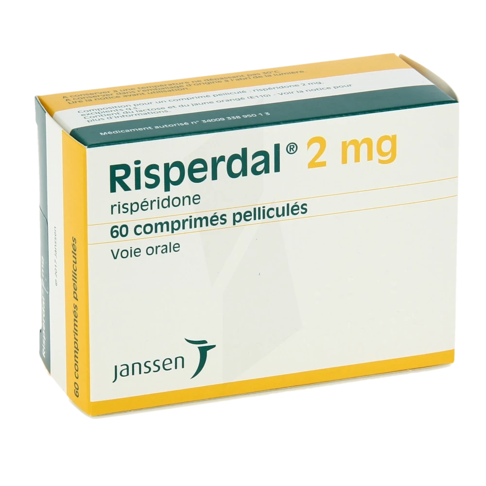 Risperdal 2 Mg, Comprimé Pelliculé