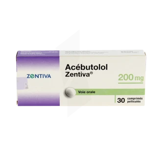 Acebutolol Zentiva 200 Mg, Comprimé Pelliculé