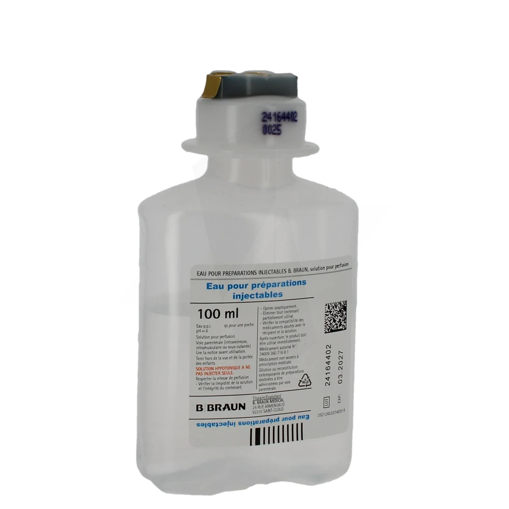 Eau Pour Preparations Injectables B Braun, Solution Pour Perfusion