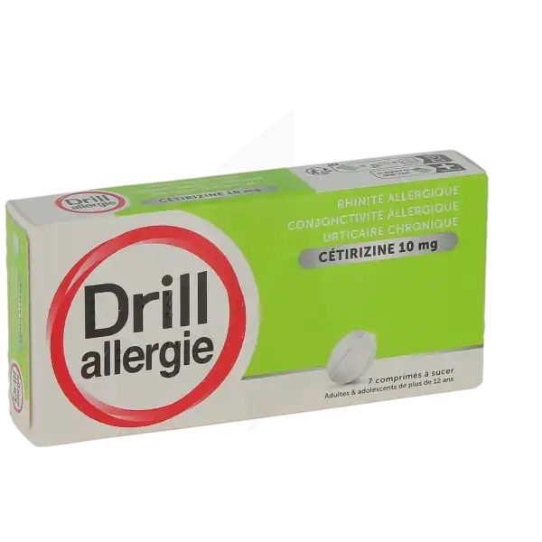 Drill 10 Mg Comprimés à Sucer Allergie Cétirizine Plq/7