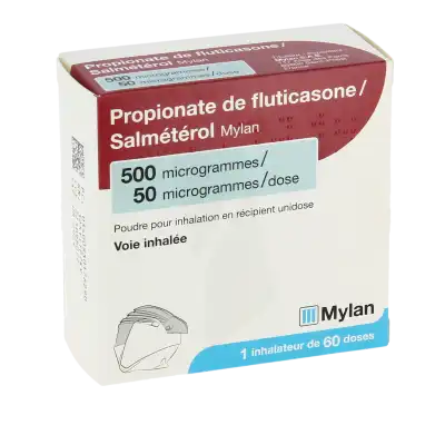 Propionate De Fluticasone/salmeterol Viatris 500 Microgrammes/50 Microgrammes/dose, Poudre Pour Inhalation En Récipient Unidose à SAINT-SAENS