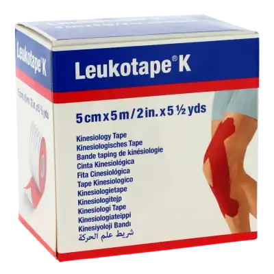 Leukotape K Sparadrap Rouge 5cmx5m à STRASBOURG