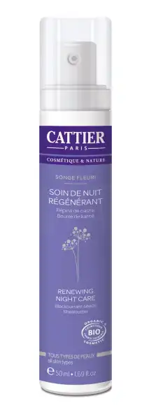 Cattier Songe Fleuri Crème Régénérante Nuit 50ml