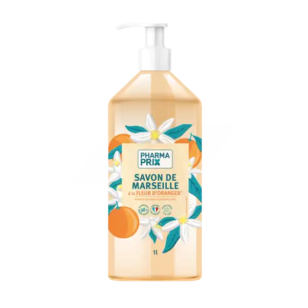 PHARMAPRIX SAVON MARSEILLE FLEUR ORANGER 1L