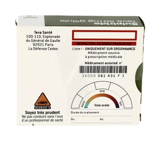 Sulpiride Teva 50 Mg, Gélule