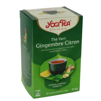 Yogi Tea Thé Vert Gingembre Citron Bio 17 Sachets/1,8g à VILLEMUR SUR TARN