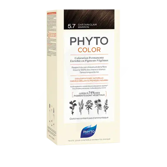 Phytocolor Kit Coloration Permanente 5.7 Châtain Clair Marron