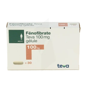Fenofibrate Teva 100 Mg, Gélule