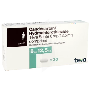 Candesartan/hydrochlorothiazide Teva Sante 8 Mg/12,5 Mg, Comprimé