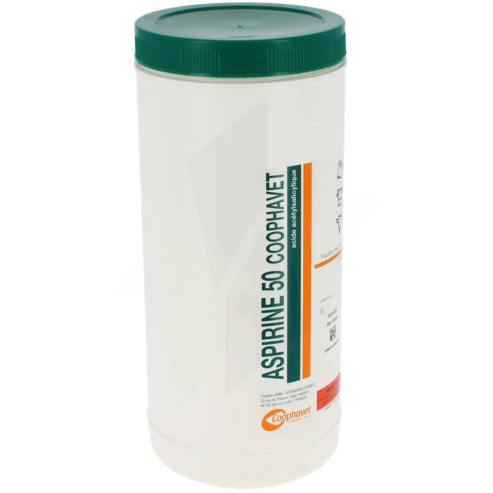 Aspirine 50 Coophavet, Poudre Pour Solution Buvable