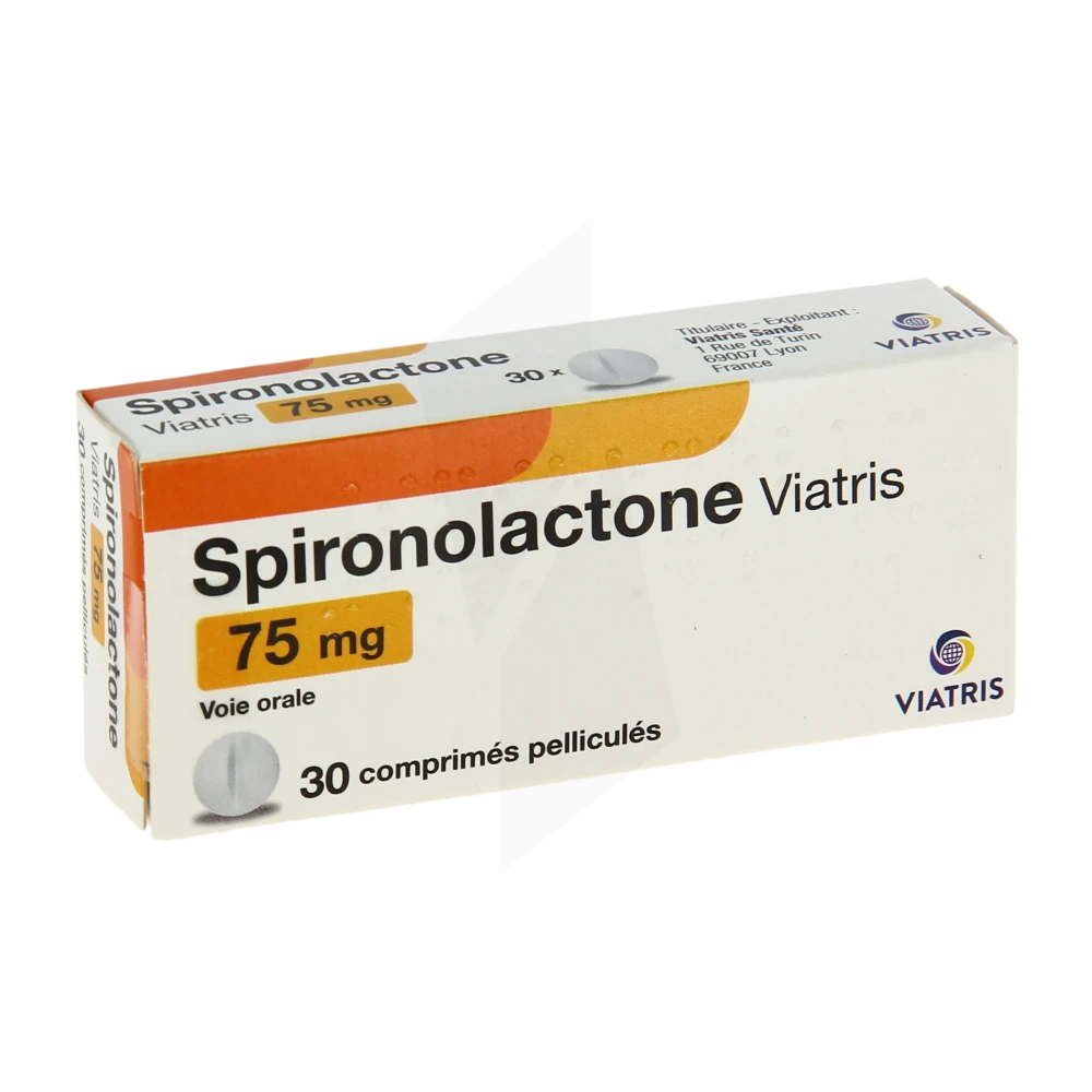 Spironolactone Viatris 75 Mg, Comprimé Pelliculé