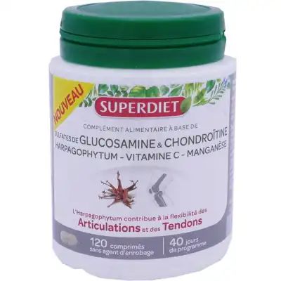 Superdiet Glucosamine Chondroïtine Comprimés B/120 à VALENCE