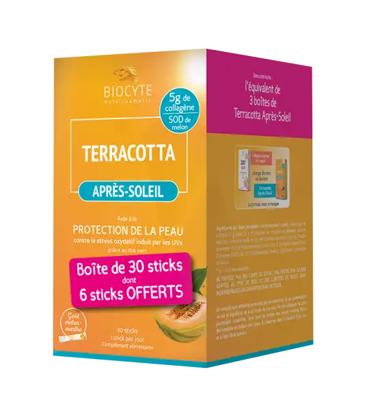 Biocyte Terracotta Après Solaire Solution Buvable 30 Sticks