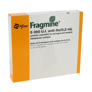 Fragmine 5 000 U.i. Anti Xa/0,2 Ml, Solution Injectable En Seringue Pré-remplie