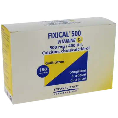 Fixical Vitamine D3 500 Mg/400 Ui, Comprimé à Croquer Ou à Sucer à Libourne