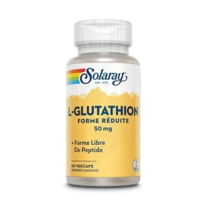 Solaray L-glutathion Réduit 50mg Capsules Végétales B/60