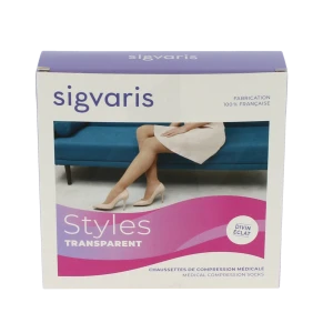 Sigvaris Styles Transparent Chaussettes  Femme Classe 2 Beige 110 Medium Normal
