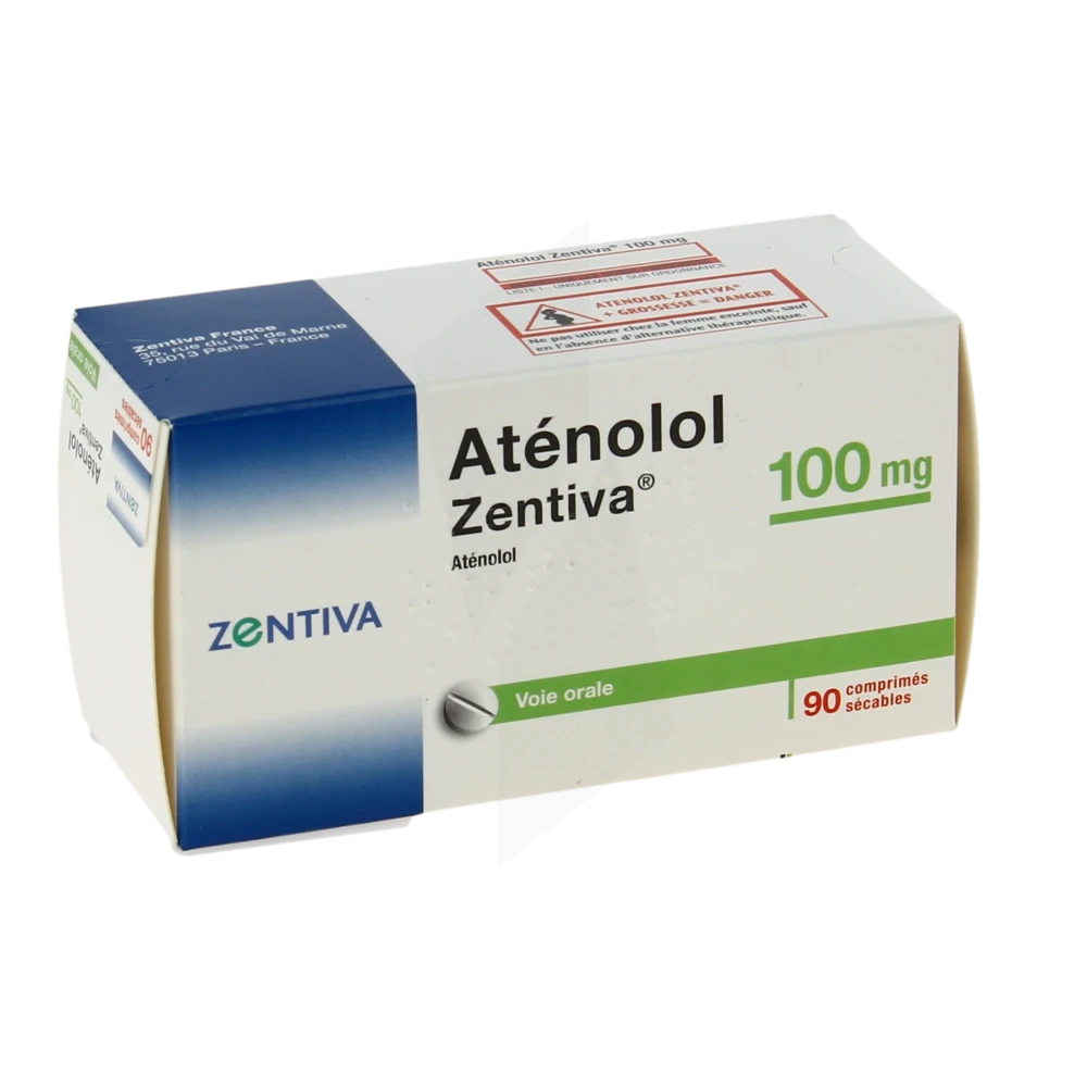 Atenolol Zentiva 100 Mg, Comprimé Sécable