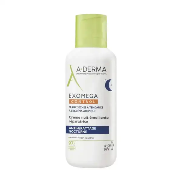 Aderma Exomega Control Nuit Crème émolliente Réparatrice Fl Pompe/400ml