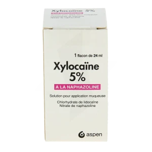 Xylocaine 5 Pour Cent A La Naphazoline, Solution Pour Application Muqueuse