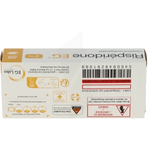 Risperidone Eg 2 Mg, Comprimé Orodispersible