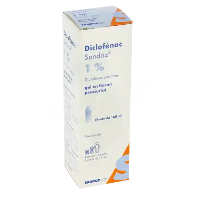 DICLOFENAC SANDOZ 1 %, gel en flacon pressurisé