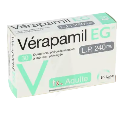 Verapamil Eg L.p. 240 Mg, Comprimé Pelliculé Sécable à Libération Prolongée à STRASBOURG