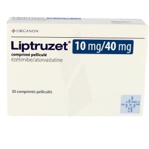 Liptruzet 10 Mg/40 Mg, Comprimé Pelliculé