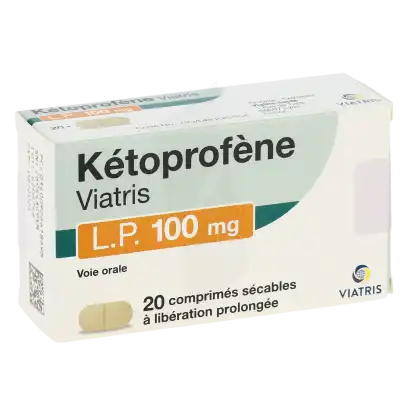 Ketoprofene Viatris Lp 100 Mg, Comprimé Sécable à Libération Prolongée à Paris
