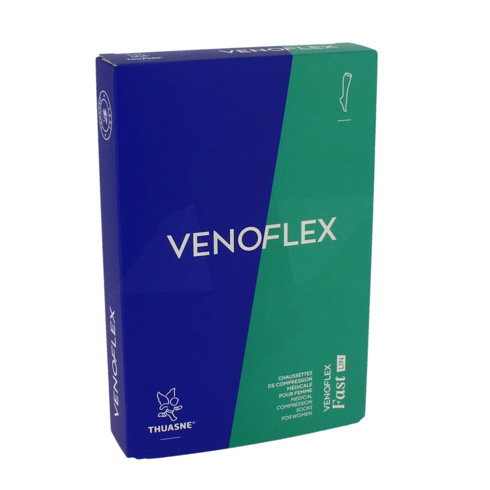 Venoflex Fast 2 Chaussette Lin Femme Ligne Azur Taille 2n