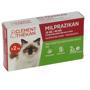 Milprazikan 16 Mg/40 Mg Comprimes Pellicules Pour Chats, Comprimé Pelliculé