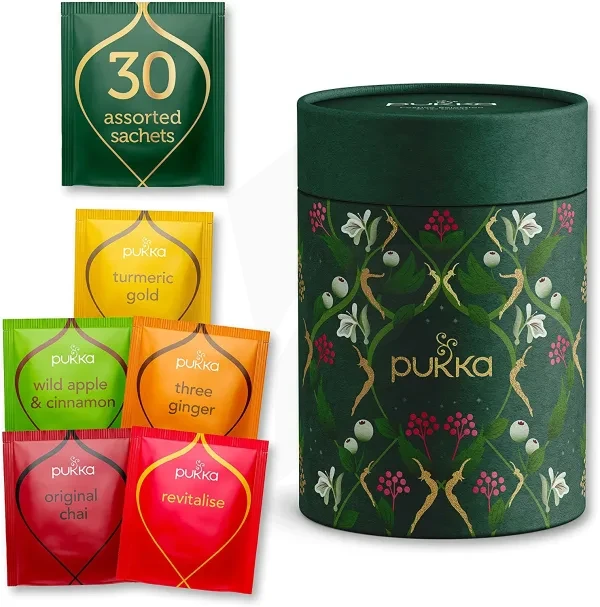 PUKKA Coffret 30 sachets de thé assortiment de Noël