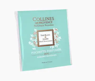 Collines De Provence Pochette Parfumée Duo Thé Blanc Jasmin Sachet/6g à Grenade